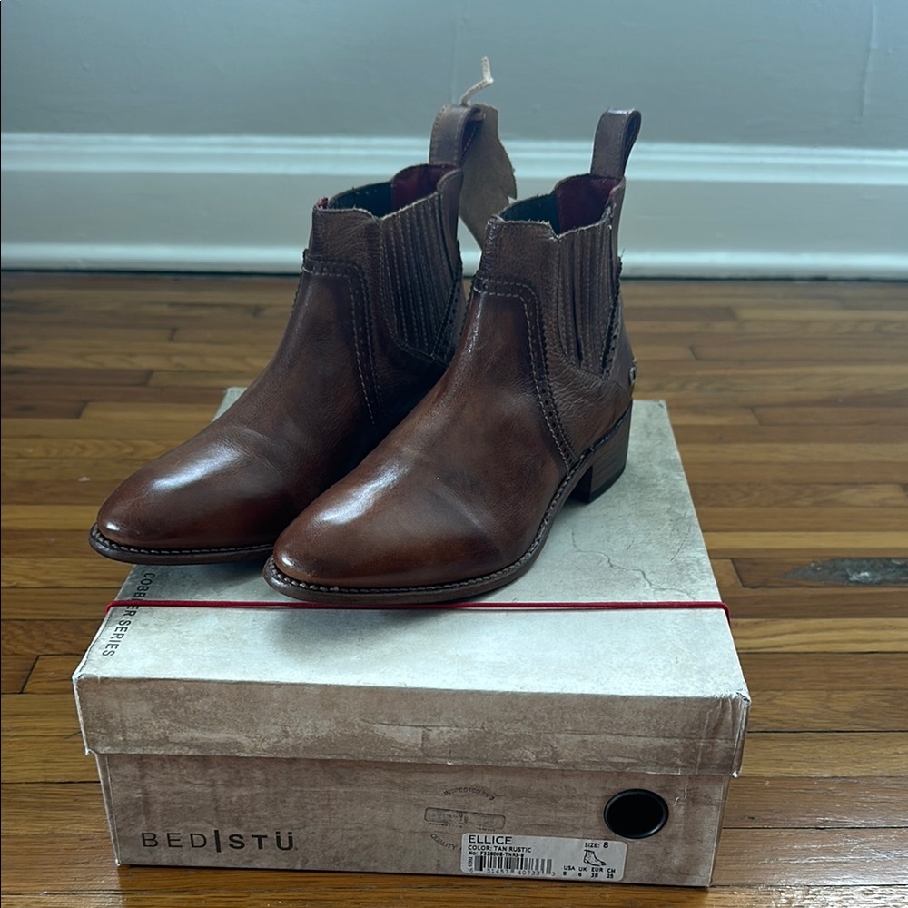 BED|STU Brown Leather Bleecker Chelsea Boots - Picture 2 of 6